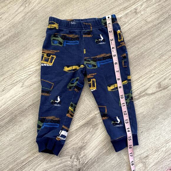 Baby 2-Piece Navy Construction Truck Hoodie and Pants Set 18M - Picture 8 of 10